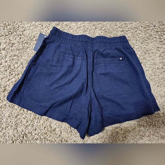 GAP Linen Shorts Adult Womens  Midnight Navy Casual Comfortable small - Picture 6 of 6